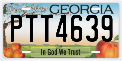 GA license plate PTT4639