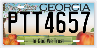 GA license plate PTT4657