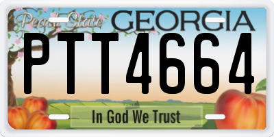GA license plate PTT4664