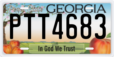 GA license plate PTT4683
