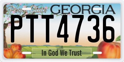 GA license plate PTT4736