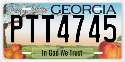 GA license plate PTT4745