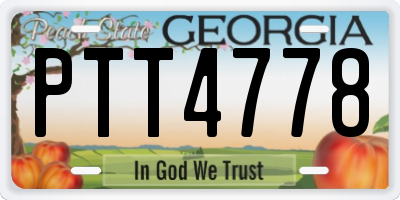 GA license plate PTT4778