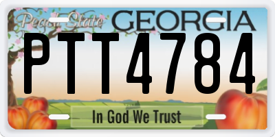 GA license plate PTT4784