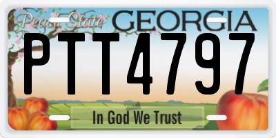 GA license plate PTT4797