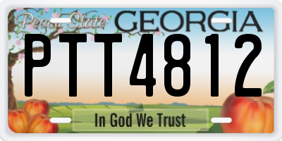 GA license plate PTT4812