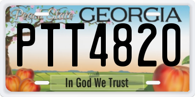 GA license plate PTT4820