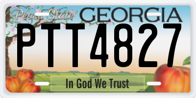 GA license plate PTT4827