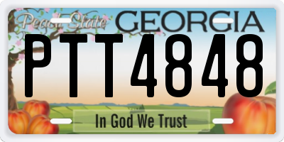 GA license plate PTT4848
