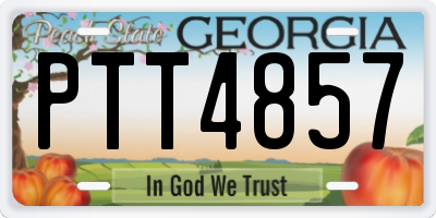 GA license plate PTT4857