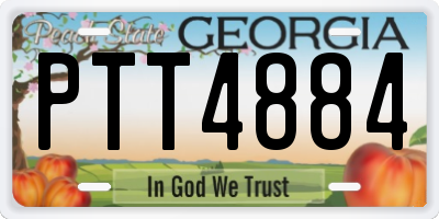 GA license plate PTT4884