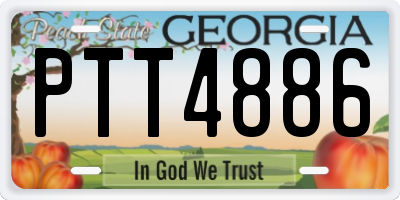 GA license plate PTT4886