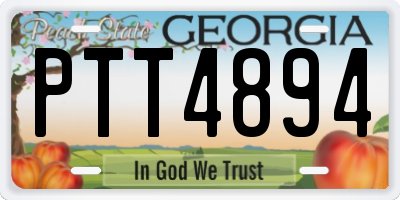 GA license plate PTT4894