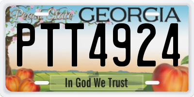 GA license plate PTT4924