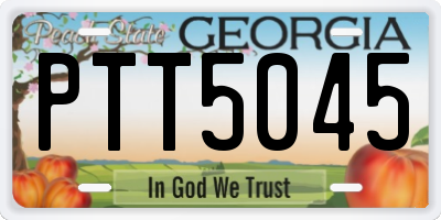 GA license plate PTT5045
