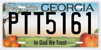 GA license plate PTT5161