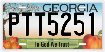 GA license plate PTT5251