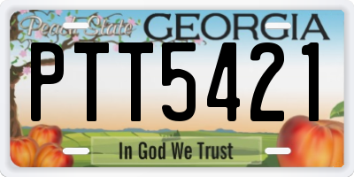 GA license plate PTT5421