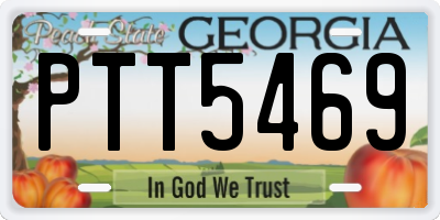 GA license plate PTT5469