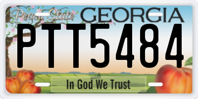 GA license plate PTT5484