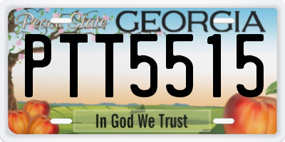 GA license plate PTT5515