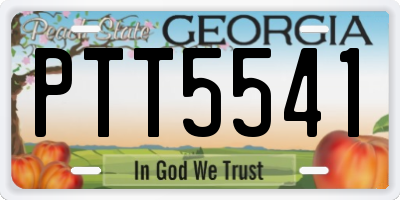 GA license plate PTT5541