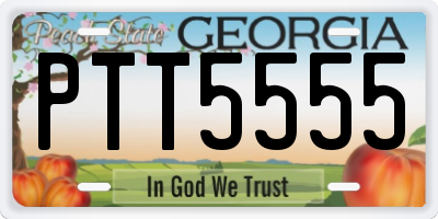 GA license plate PTT5555