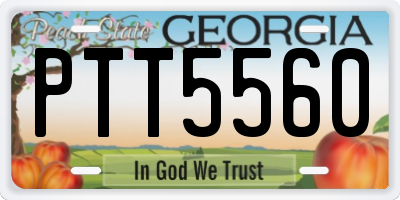 GA license plate PTT5560