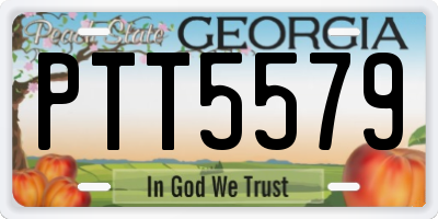 GA license plate PTT5579
