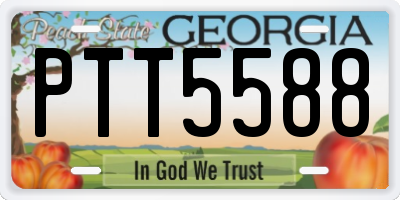 GA license plate PTT5588