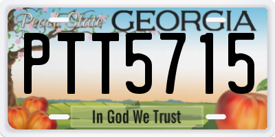 GA license plate PTT5715