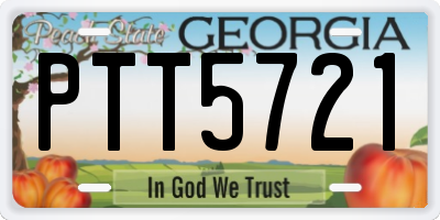 GA license plate PTT5721
