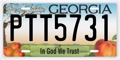 GA license plate PTT5731