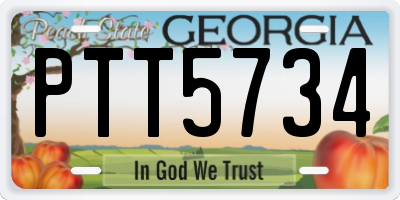 GA license plate PTT5734