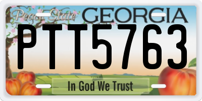 GA license plate PTT5763
