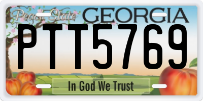 GA license plate PTT5769