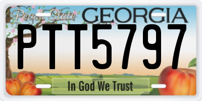 GA license plate PTT5797