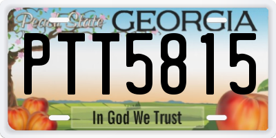 GA license plate PTT5815