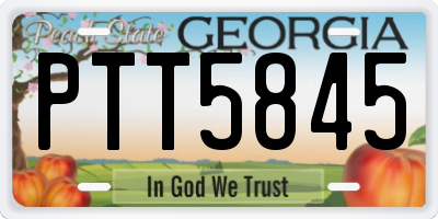 GA license plate PTT5845