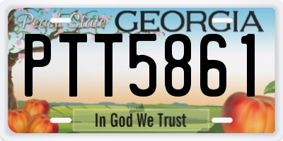 GA license plate PTT5861