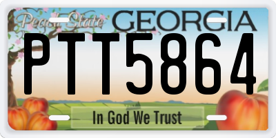 GA license plate PTT5864
