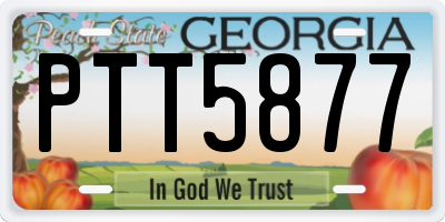 GA license plate PTT5877