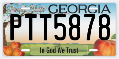 GA license plate PTT5878