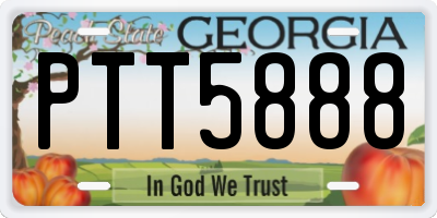 GA license plate PTT5888