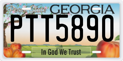 GA license plate PTT5890