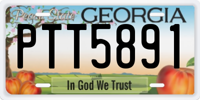 GA license plate PTT5891