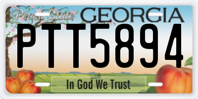 GA license plate PTT5894