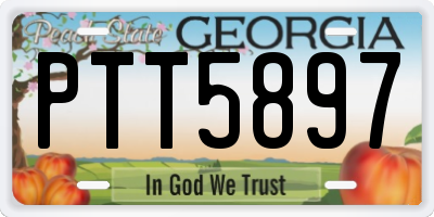 GA license plate PTT5897