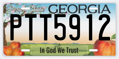 GA license plate PTT5912