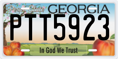 GA license plate PTT5923